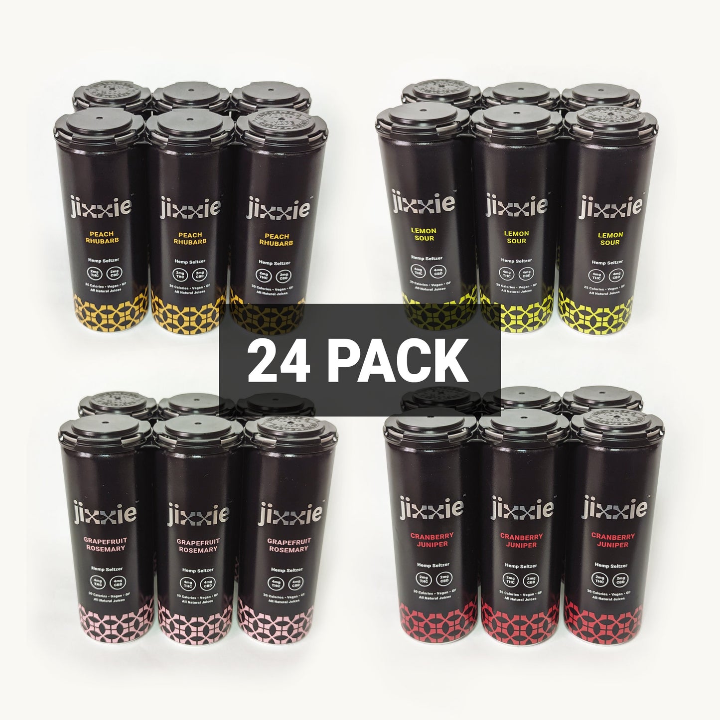 Mixed Case of THC & CBD Seltzers (2mg , 4mg)