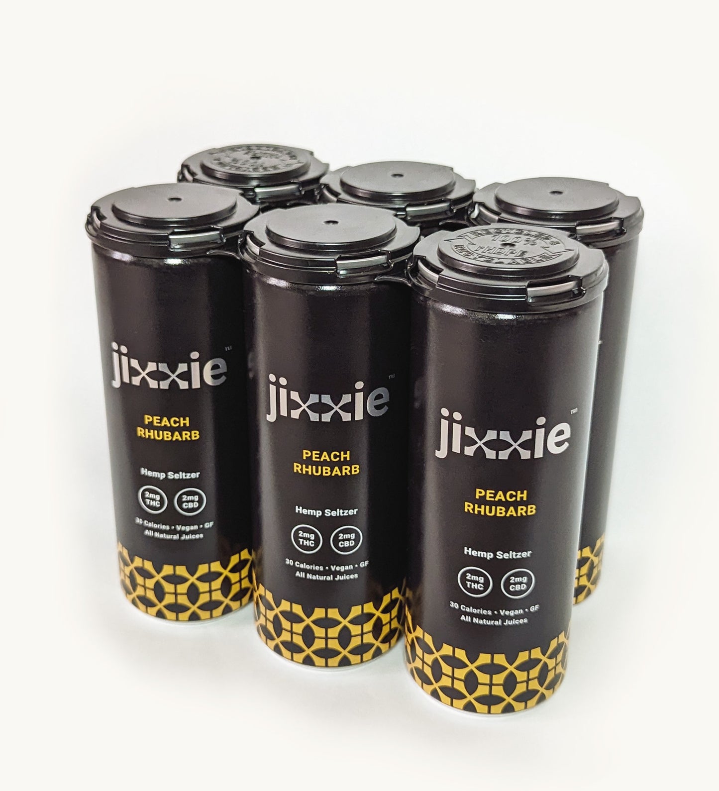 Peach Rhubarb Hemp Seltzer | 2mg THC & 2mg CBD | 6pk