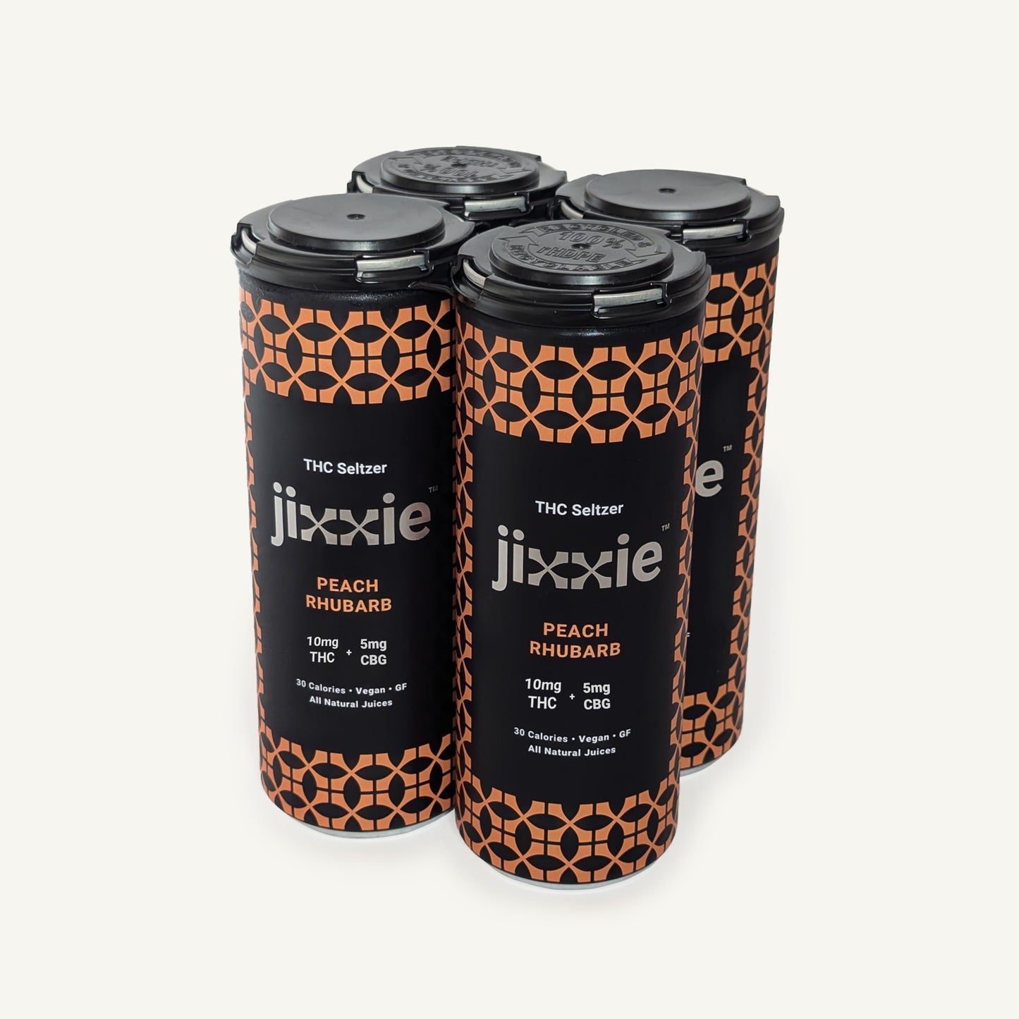 Peach Rhubarb Hemp Seltzer | 10mg THC & 5mg CBG | 4pk